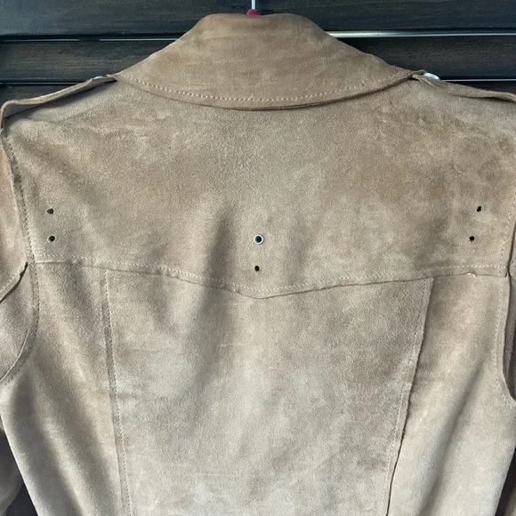 All Saints Suede Western Biker Jacket - Picture 5 of 6